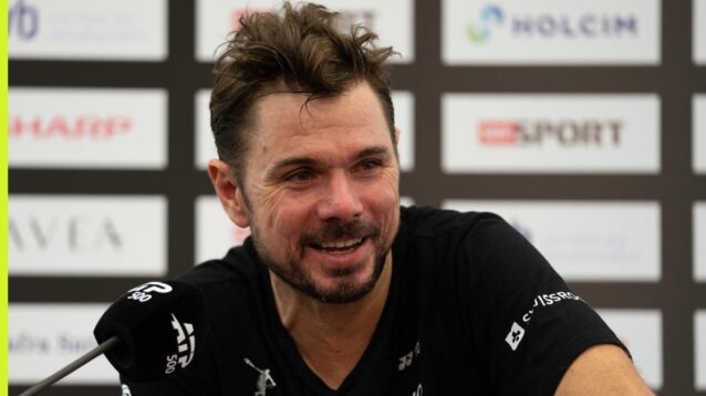 Stan Wawrinka speaks at a press conference