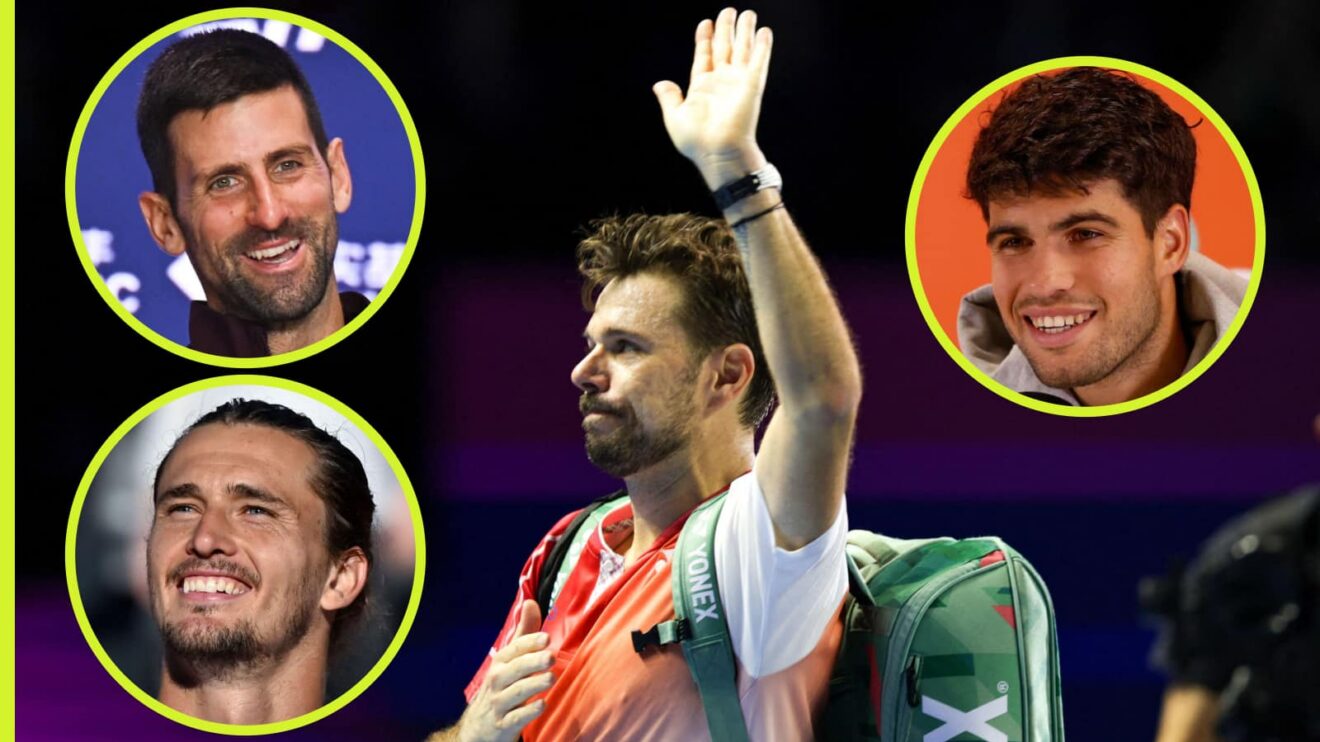 Stan Wawrinka, Novak Djokovic, Carlos Alcaraz and Alexander Zverev
