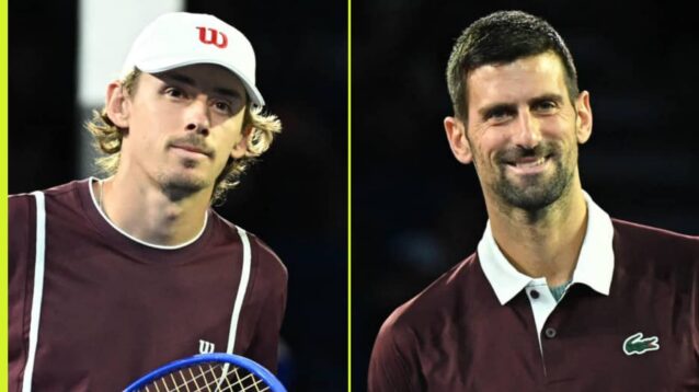 Alex de Minaur and Novak Djokovic